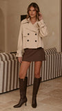 MVN Carolena Short Trench Coat Beige
