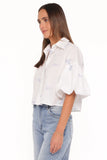 Luneth Button Up Blouse White