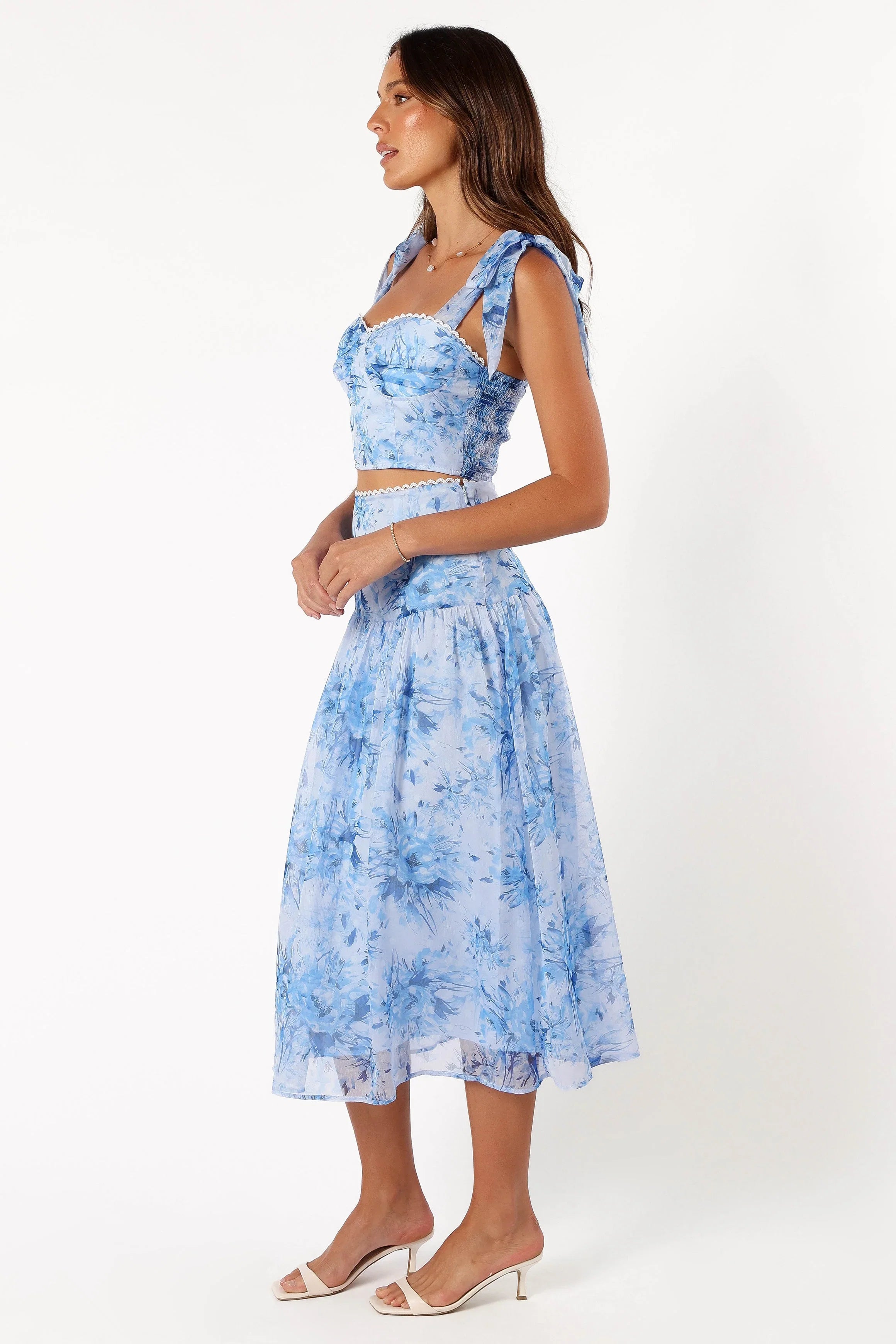 Elle Two Piece Set Blue Floral