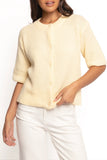 Miriam Short Sleeve Knit Top Yellow