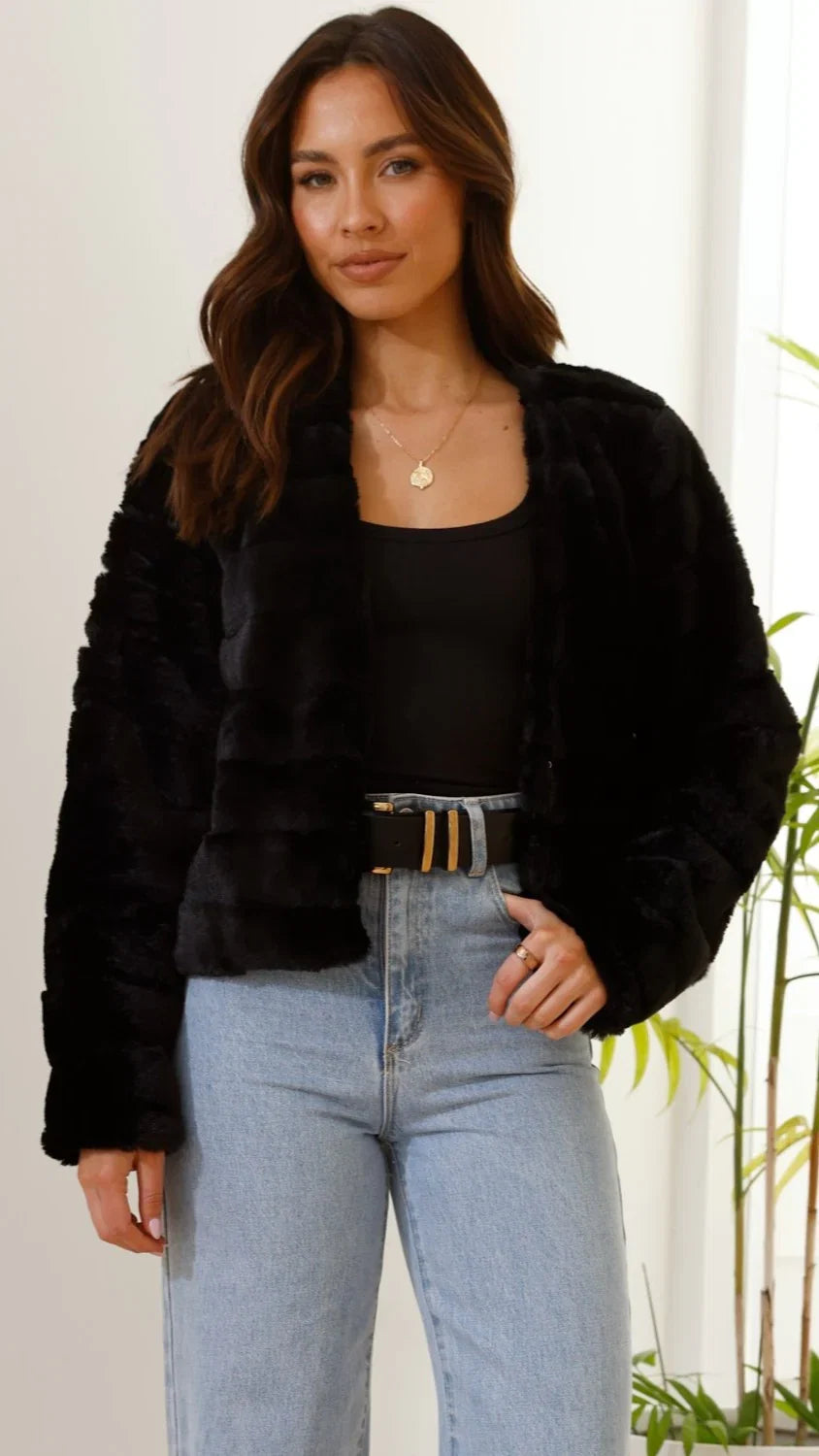 Tully Crop Jacket Black