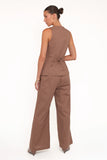Caitlin Pant Set Brown