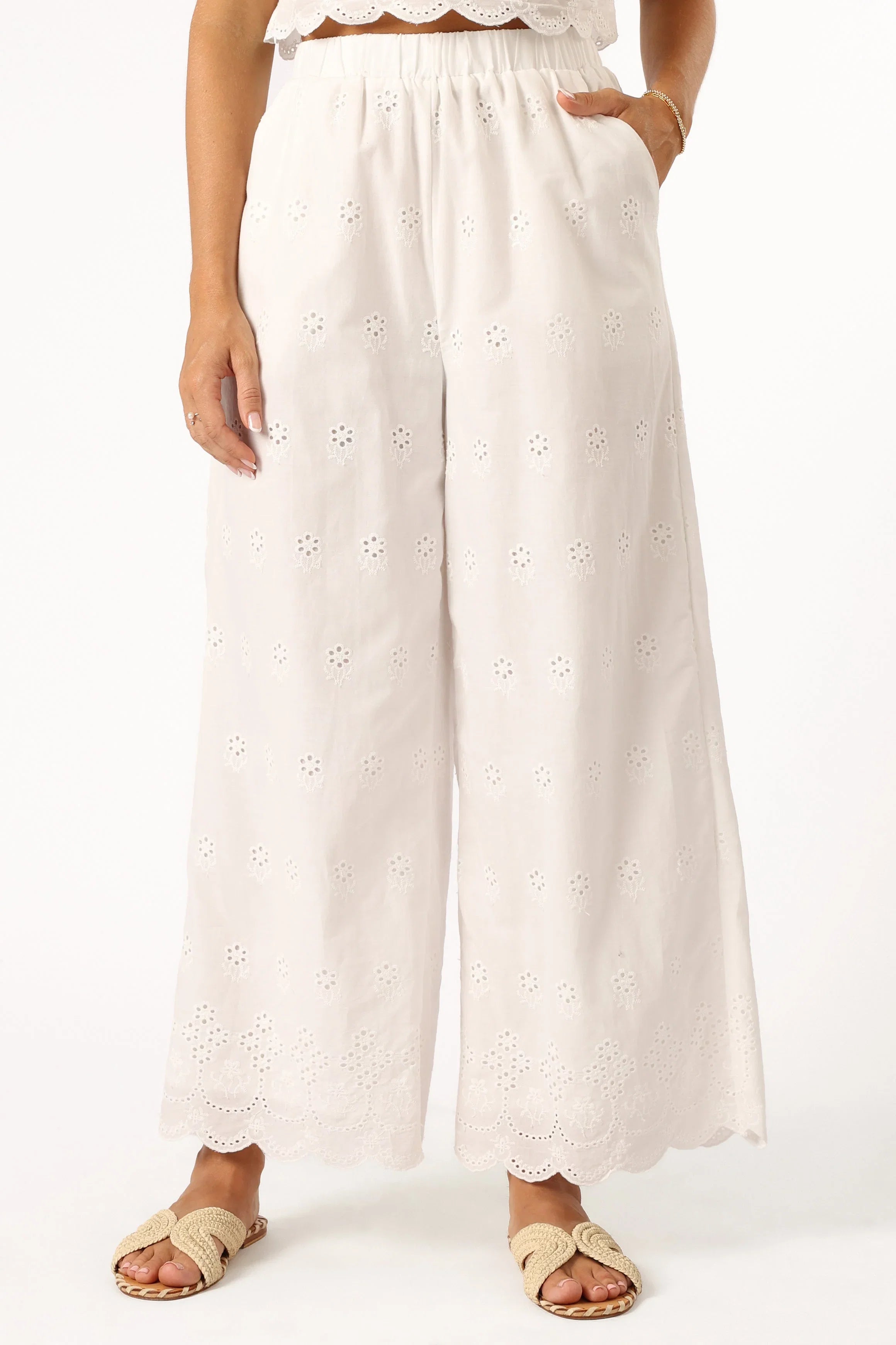 Clementine Pant Set White