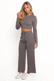 Ayers Long Sleeve Set Charcoal Grey