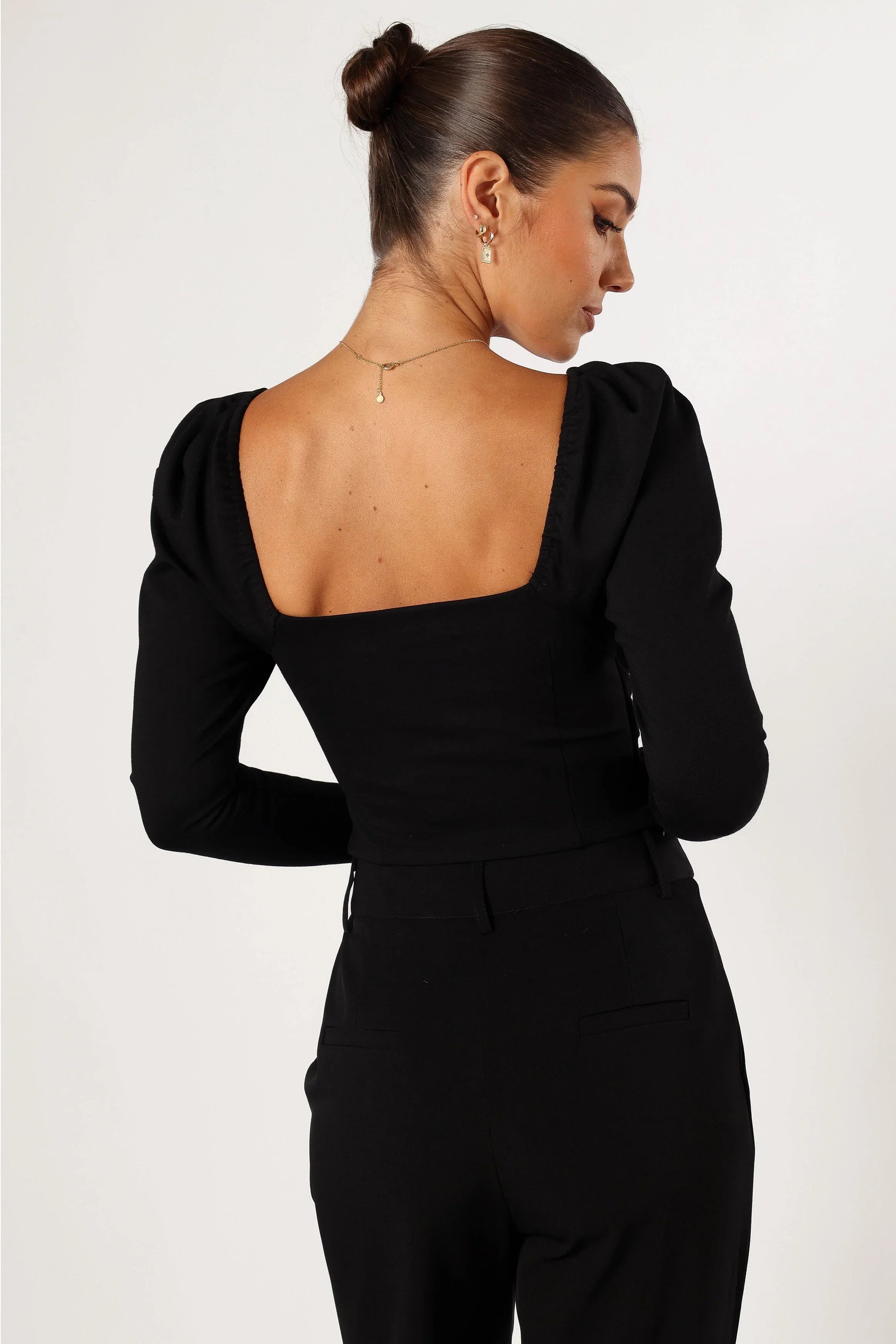 Spencer Long Sleeve Top Black