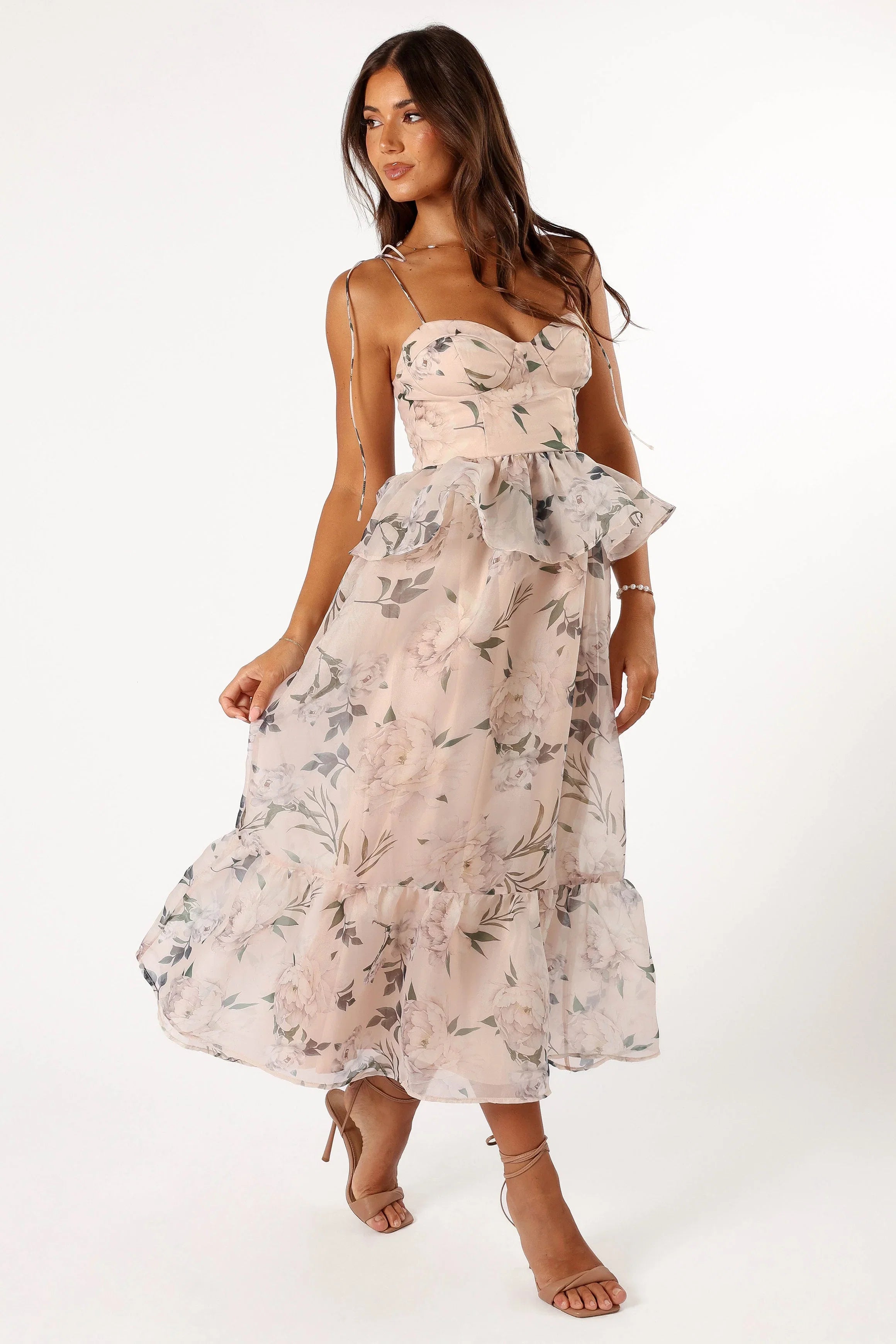 Kennie Midi Dress Pink Floral
