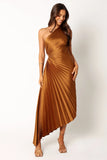 Kleo One Shoulder Maxi Dress Golden Ochre