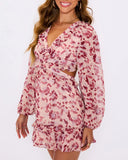 Amelia Floral Ruffle Mini Dress