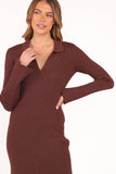 Makenna Knit Dress Brown
