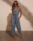 Hollie Drawstring Denim Jumpsuit