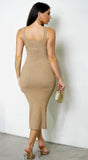 Calixa Lurex Midi Dress Gold