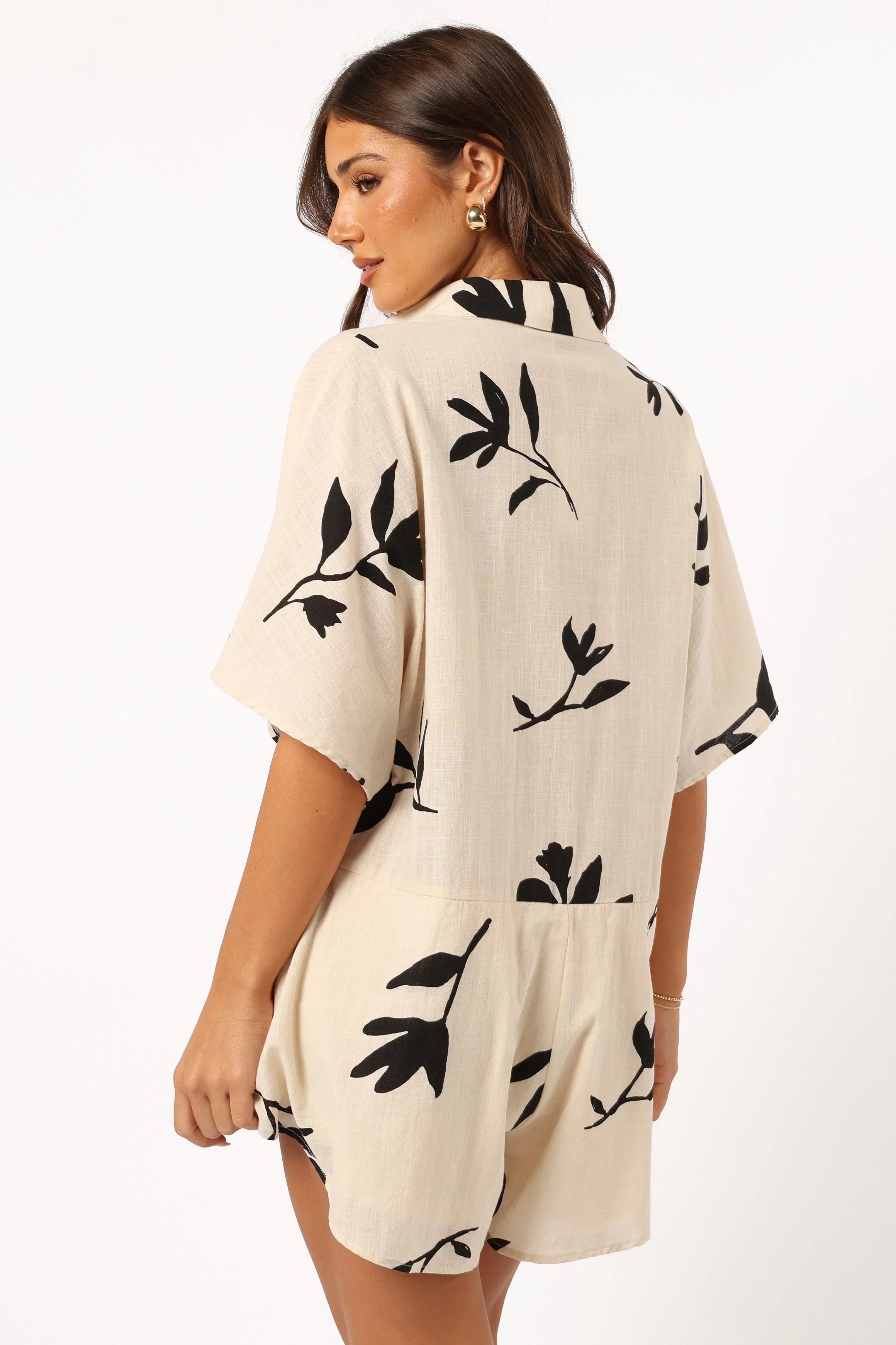 Sebastian Romper White Black Print