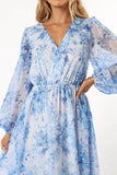 Anisa Maxi Dress Blue Floral