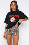 11th Street Shes So Lucky Bike Shorts Leopard Splice