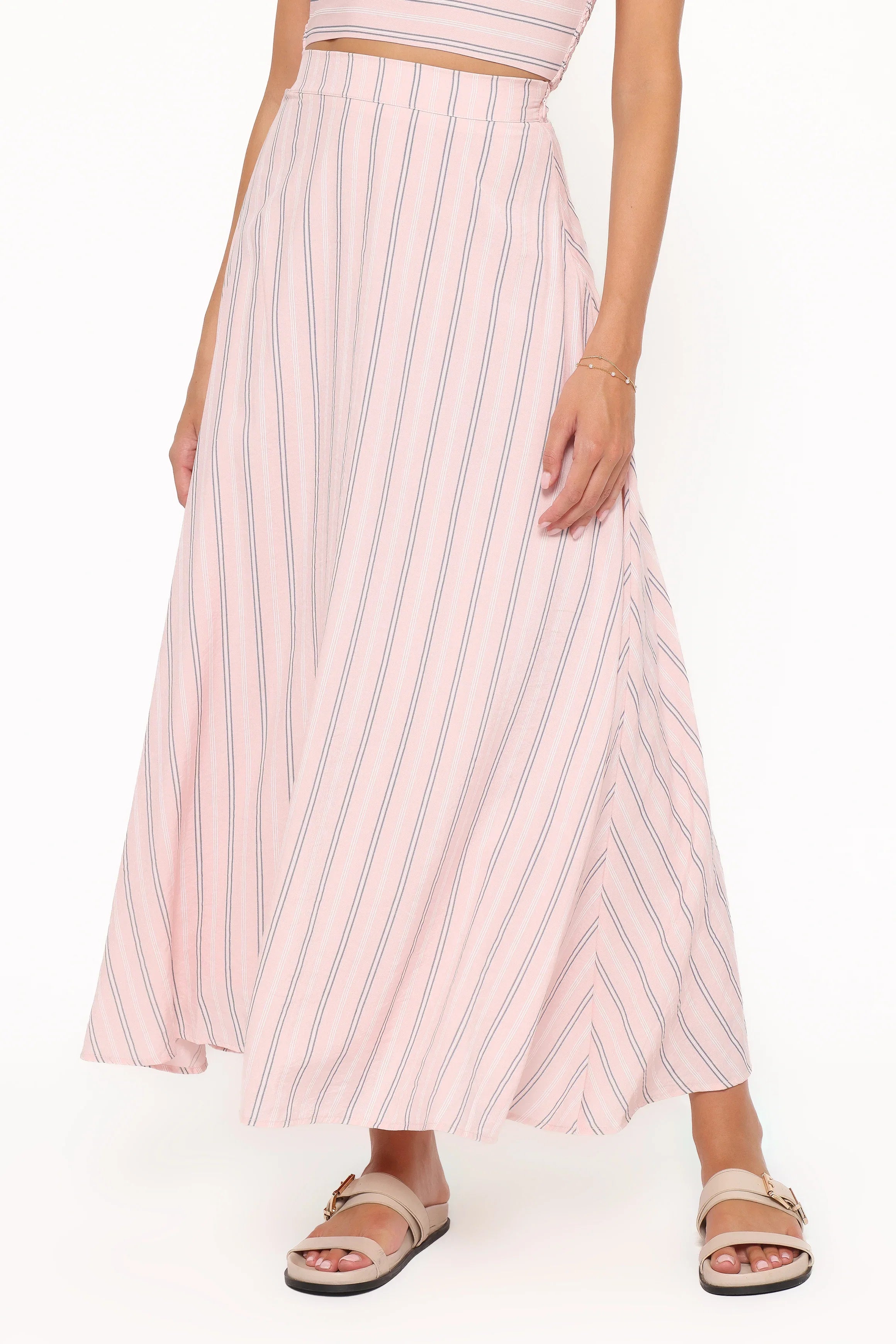 Serafina Two Piece Set Pink Blue Stripe