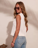 Soft Shell Knit Side Tie Sleeveless Sweater