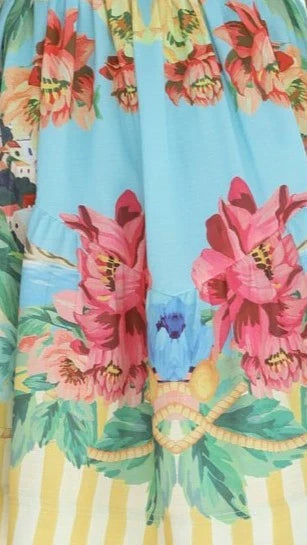 Talisha Mini Dress Positano Blue