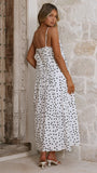 Dimmi Maxi Dress White Black Polka