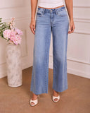 Feldah Stretch Mid Rise Wide Leg Jeans
