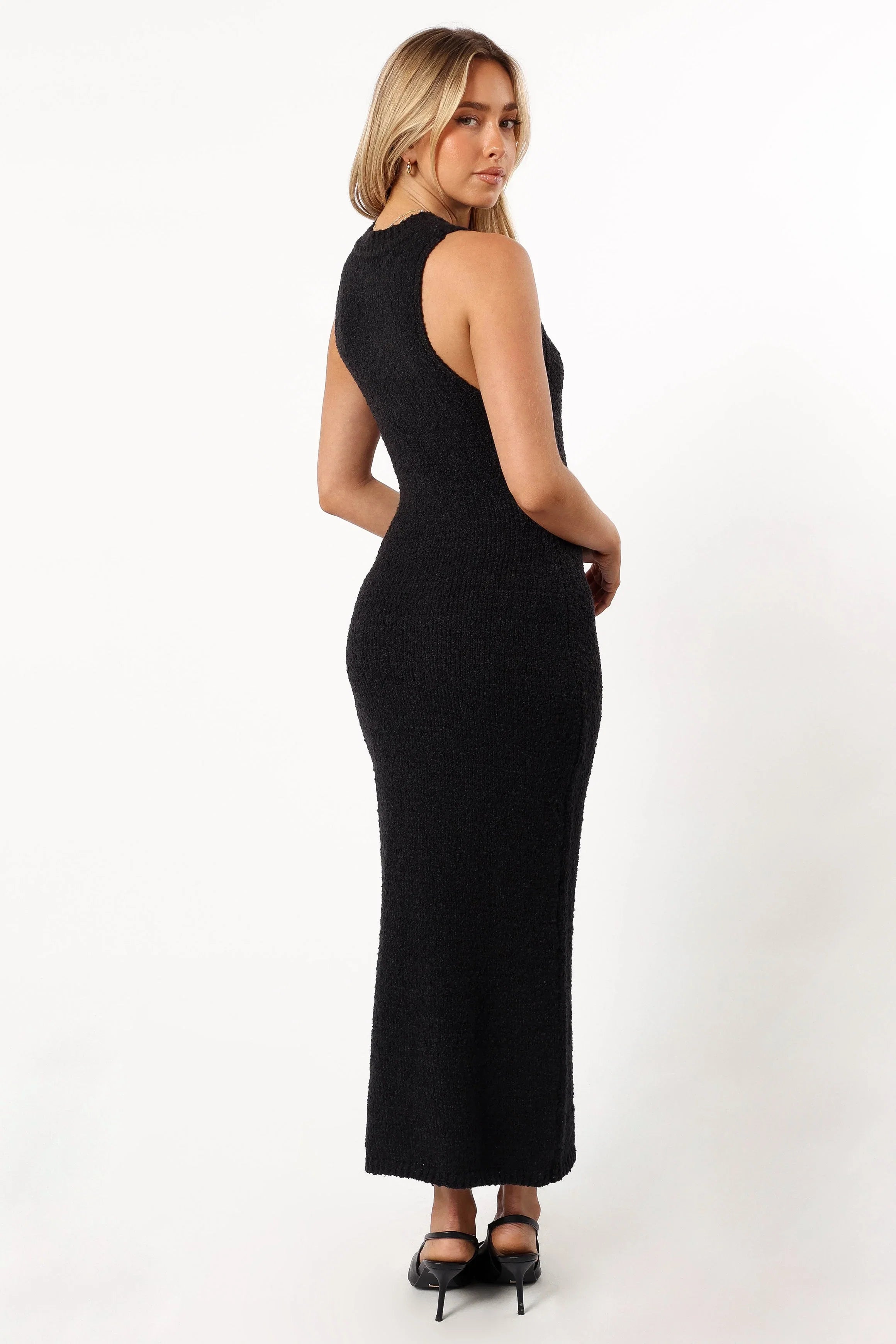 Liam Knit Midi Dress Black
