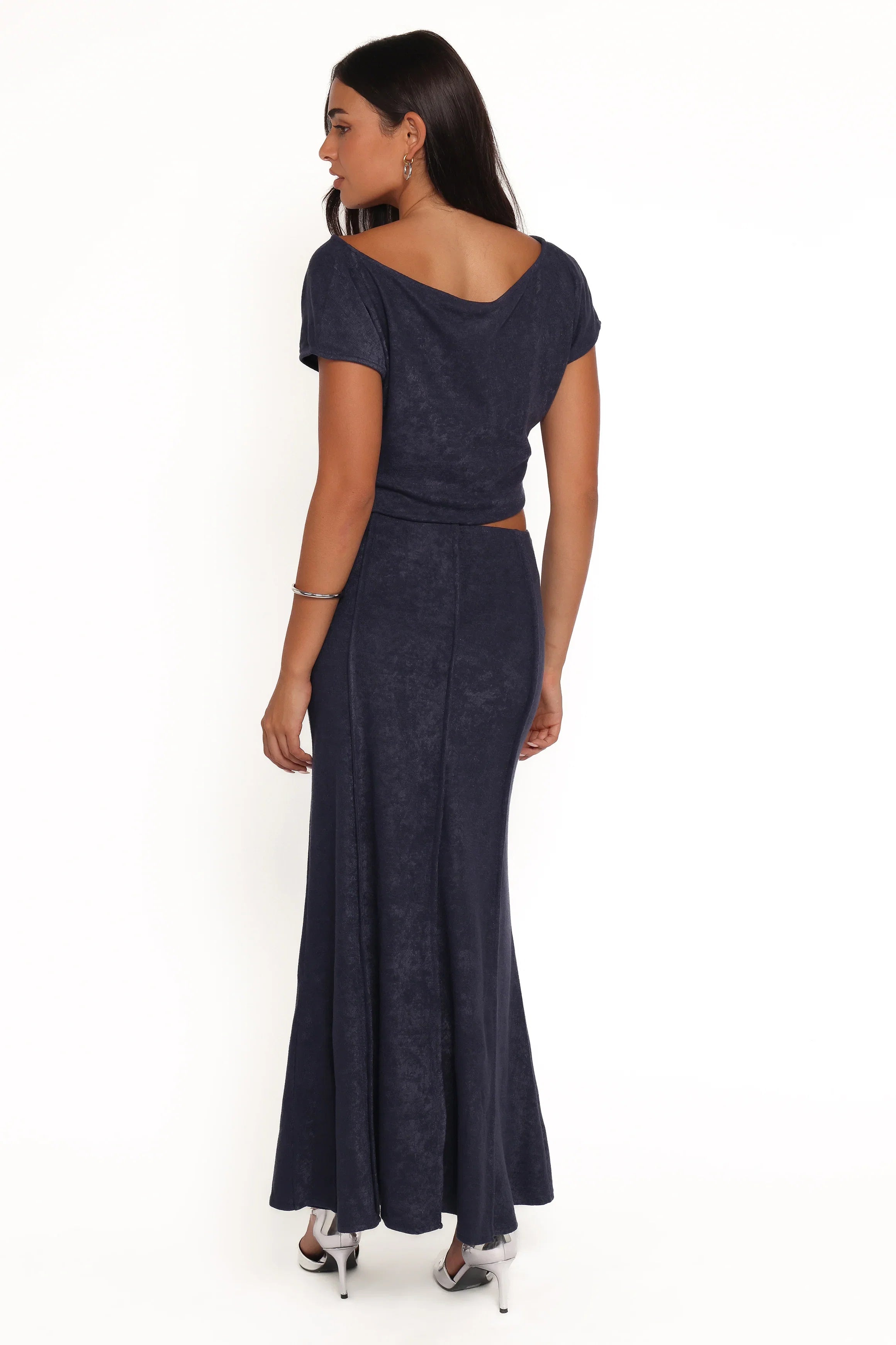 Aria Maxi Skirt Set Denim Blue