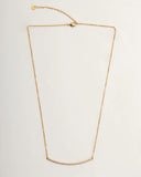 Simple Bar 18k Gold Plated Rhinestone Necklace
