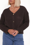 Henderson Thick Knit Cardigan Brown