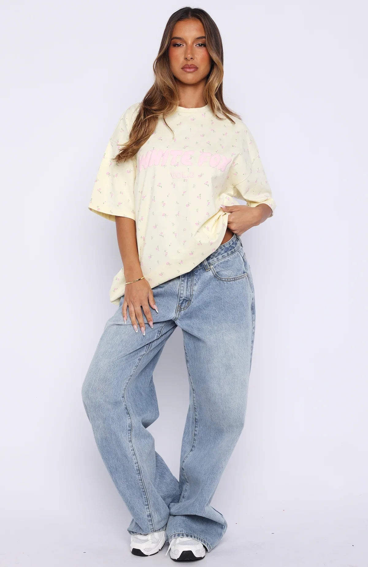 Offstage Printed Oversized Tee Lemon Ditsy