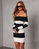 Opaline Coast Contrast Stripe Mini Dress