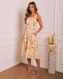 Modern Meadow Floral Midi Dress