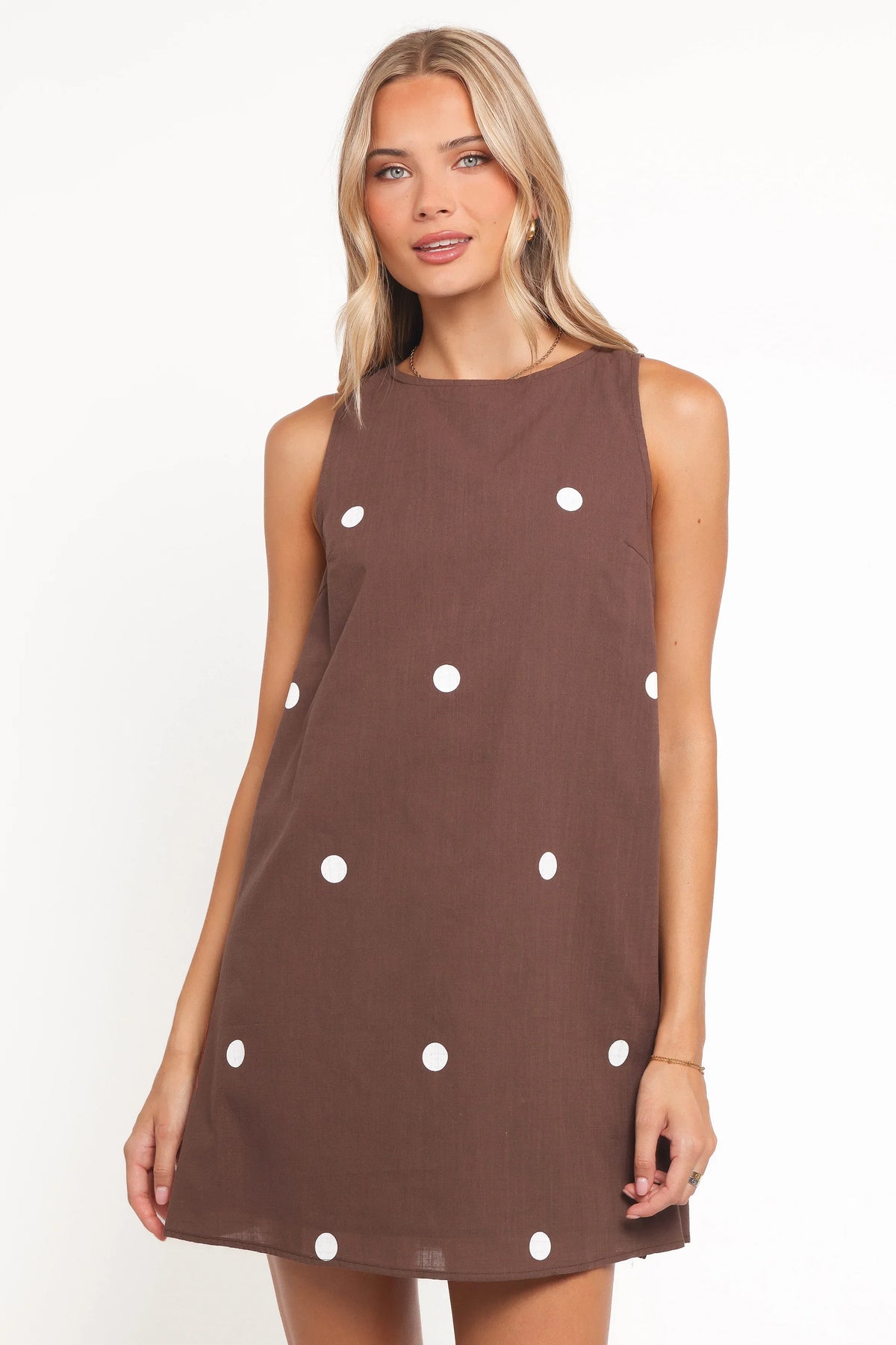 Chantelle Mini Dress Chocolate Polka Dot