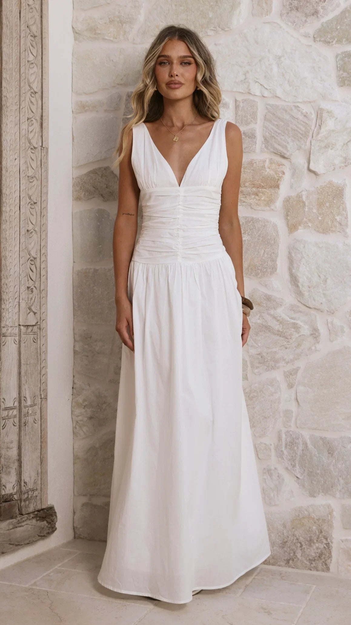 Sanya Maxi Dress White