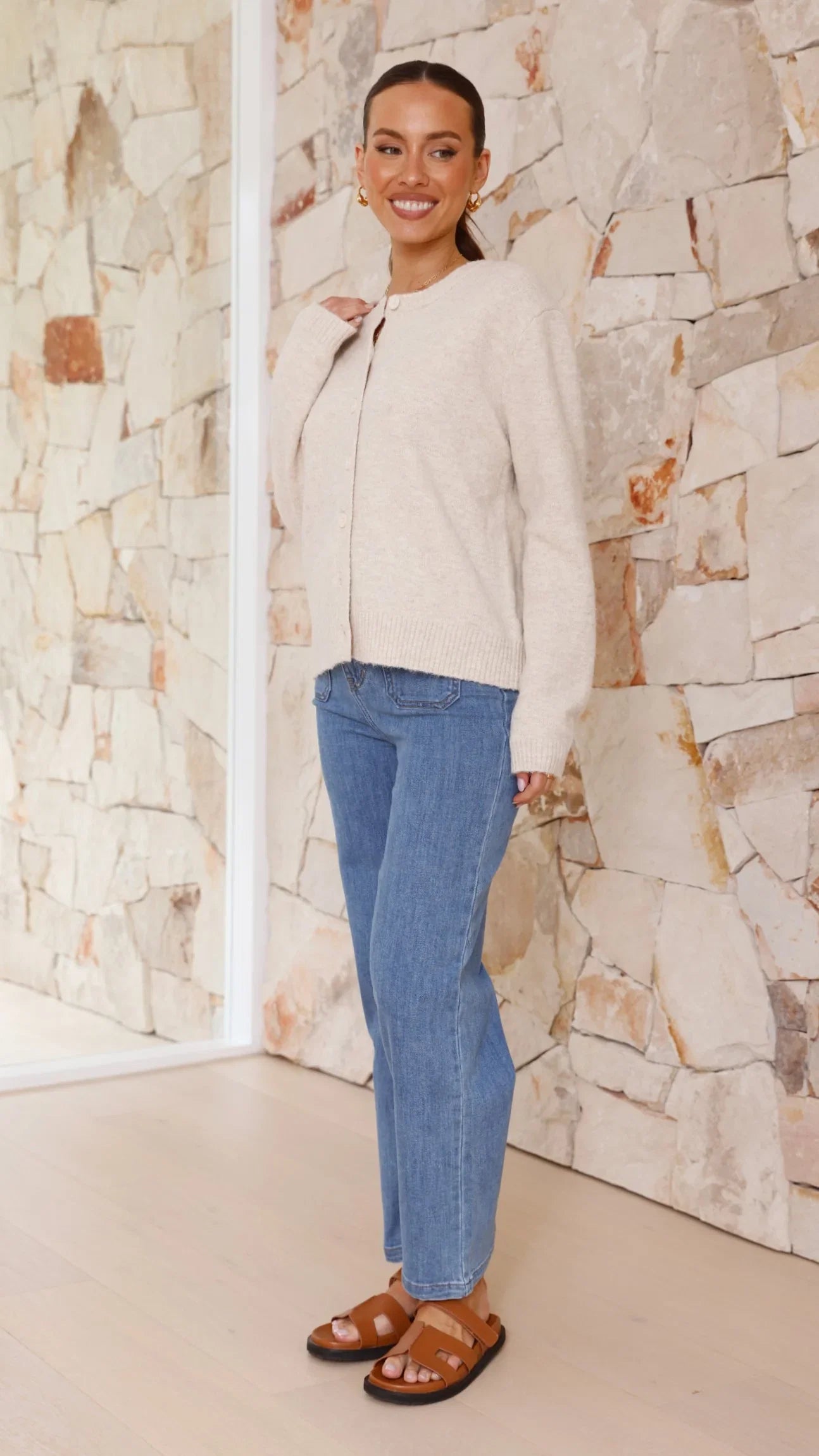 Carinna Knit Jumper Beige