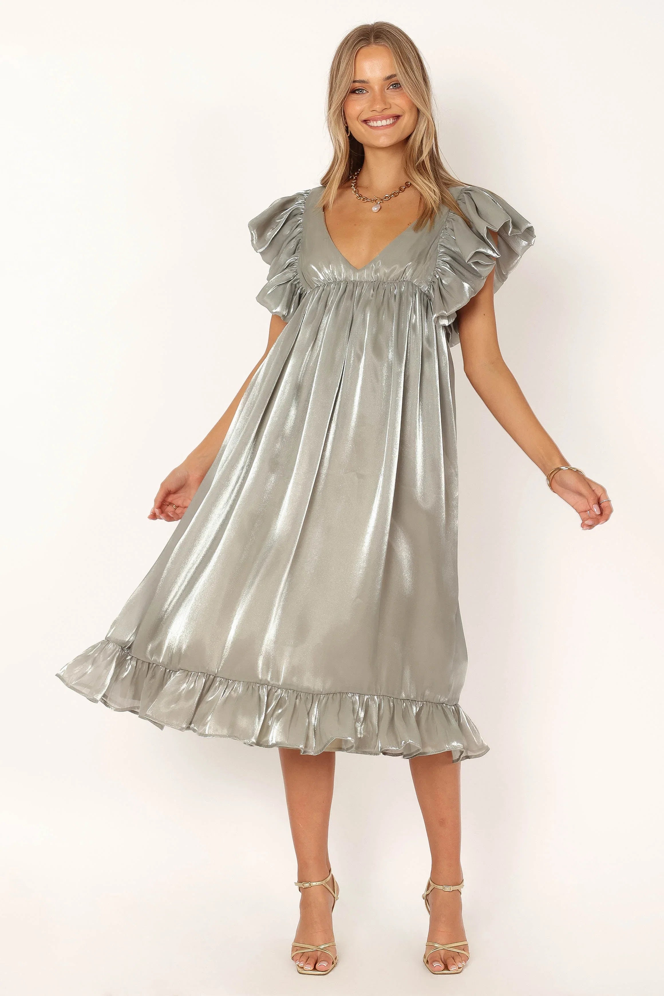 Oro Midi Dress Olive