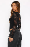 Boys Cry Long Sleeve Bustier Black