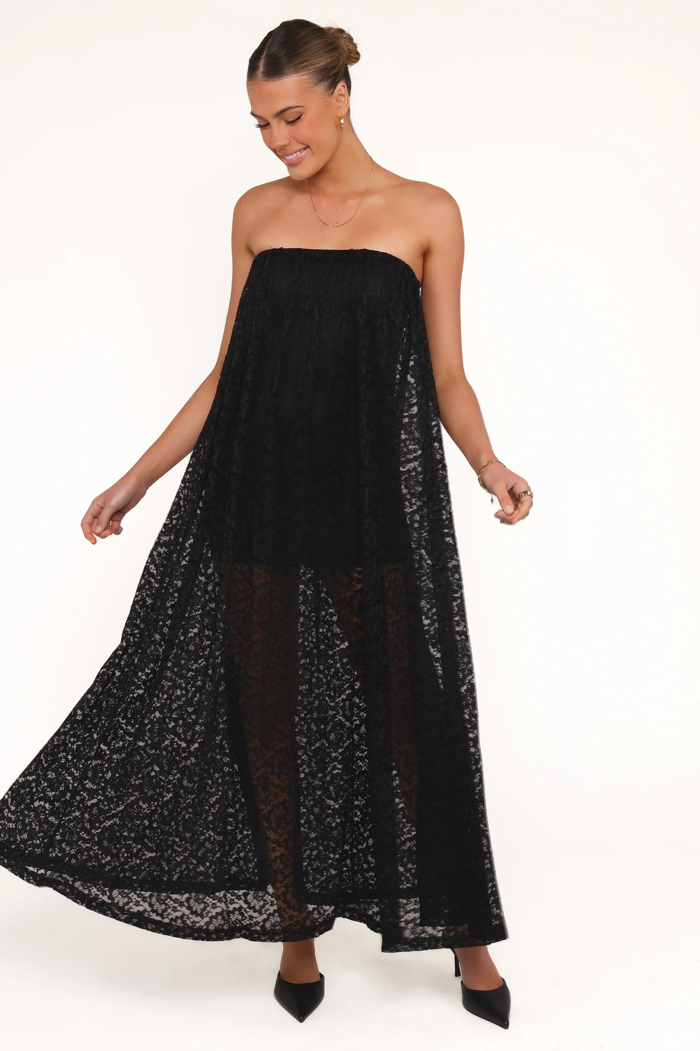 Davina Maxi Dress Black Lace
