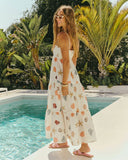 Coastal Calls Seashell Fit And Flare Maxi Dress