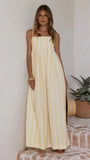 Pippa Maxi Dress Yellow Stripe