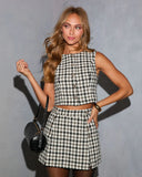 Tabby Tweed Plaid Top