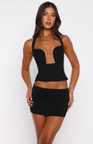 Heart On The Line Bustier Black