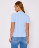 Thaliah Ribbed Knit Henley Top