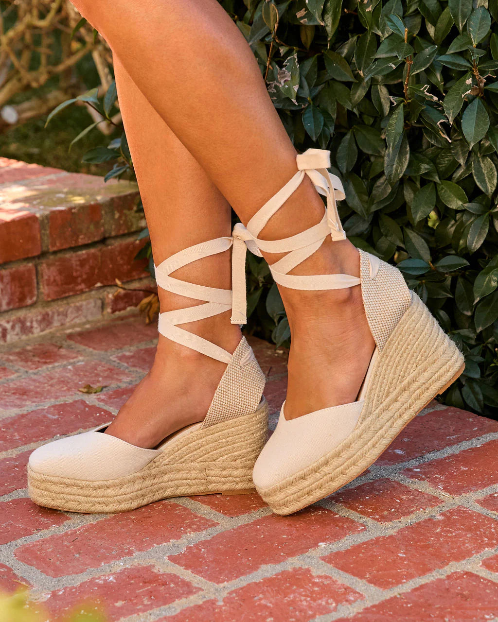 Jennifer Raffia Wedge Sandals