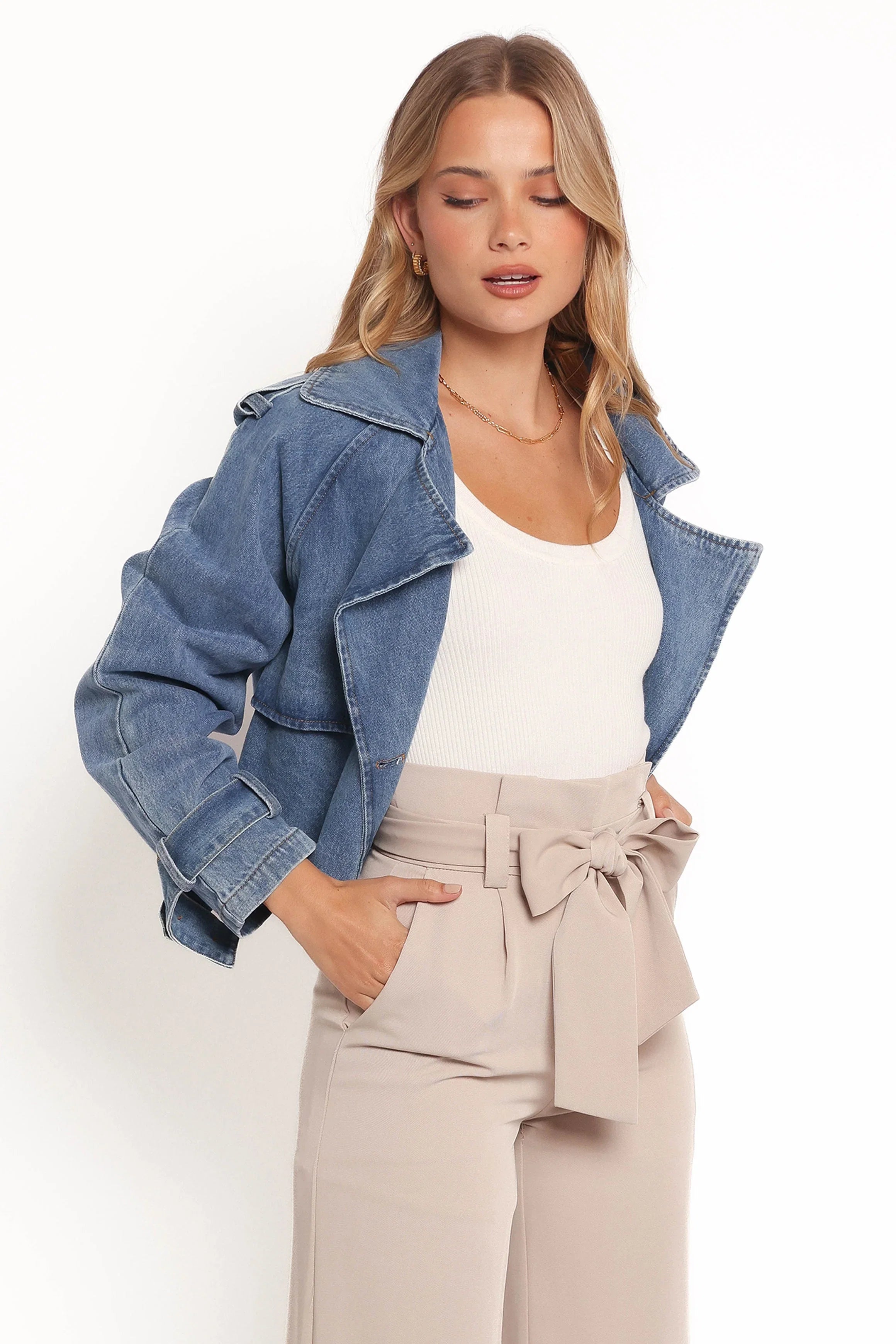 Westwood Waist Tie Denim Jacket Denim