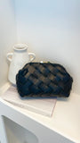 Vasanti Woven Clutch Black