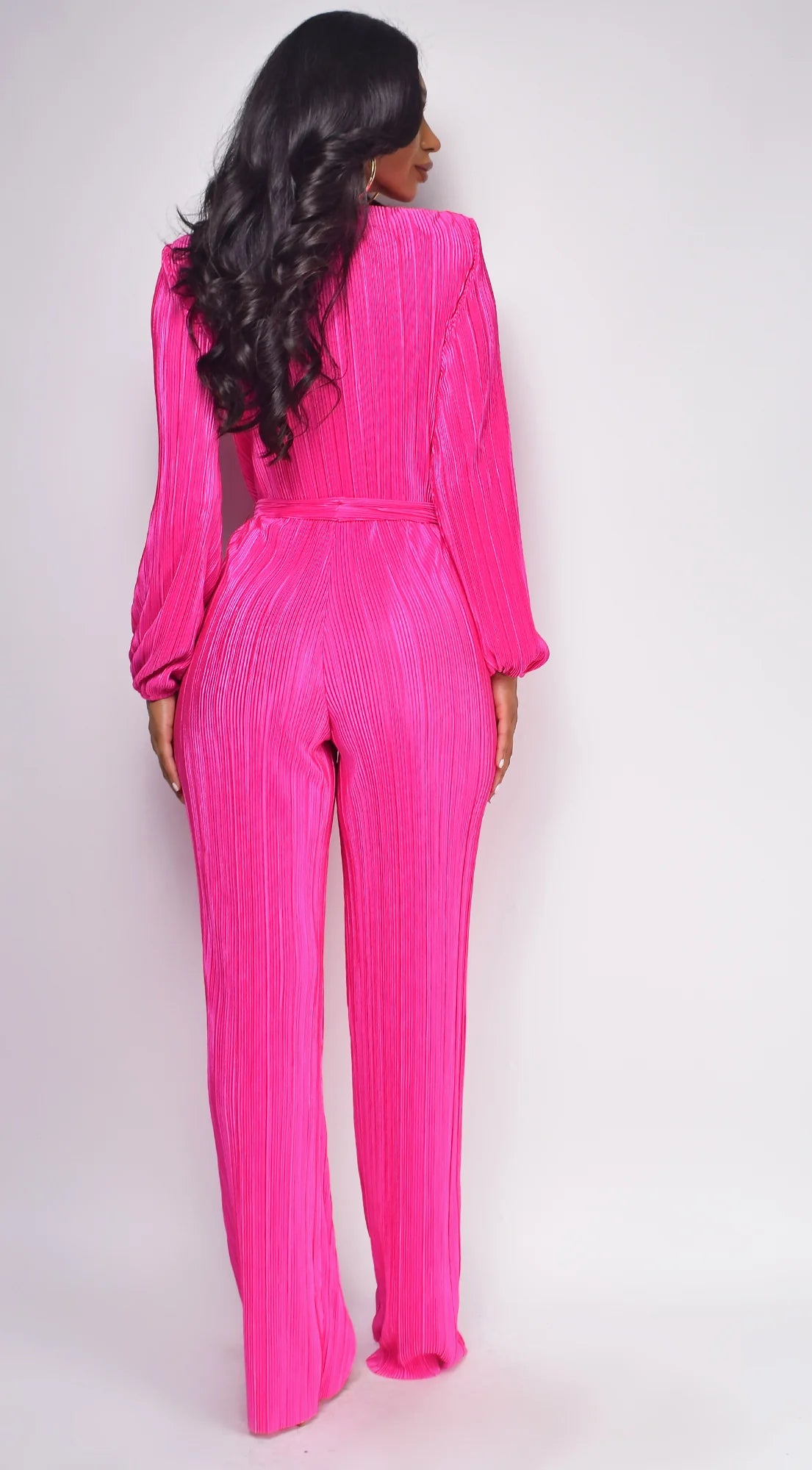 Juna Surplice Jumpsuit Pink