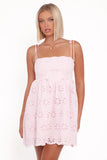 Lynne Mini Dress Pink Broderie