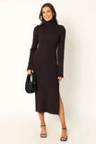 Astor Long Sleeve Midi Dress Plum