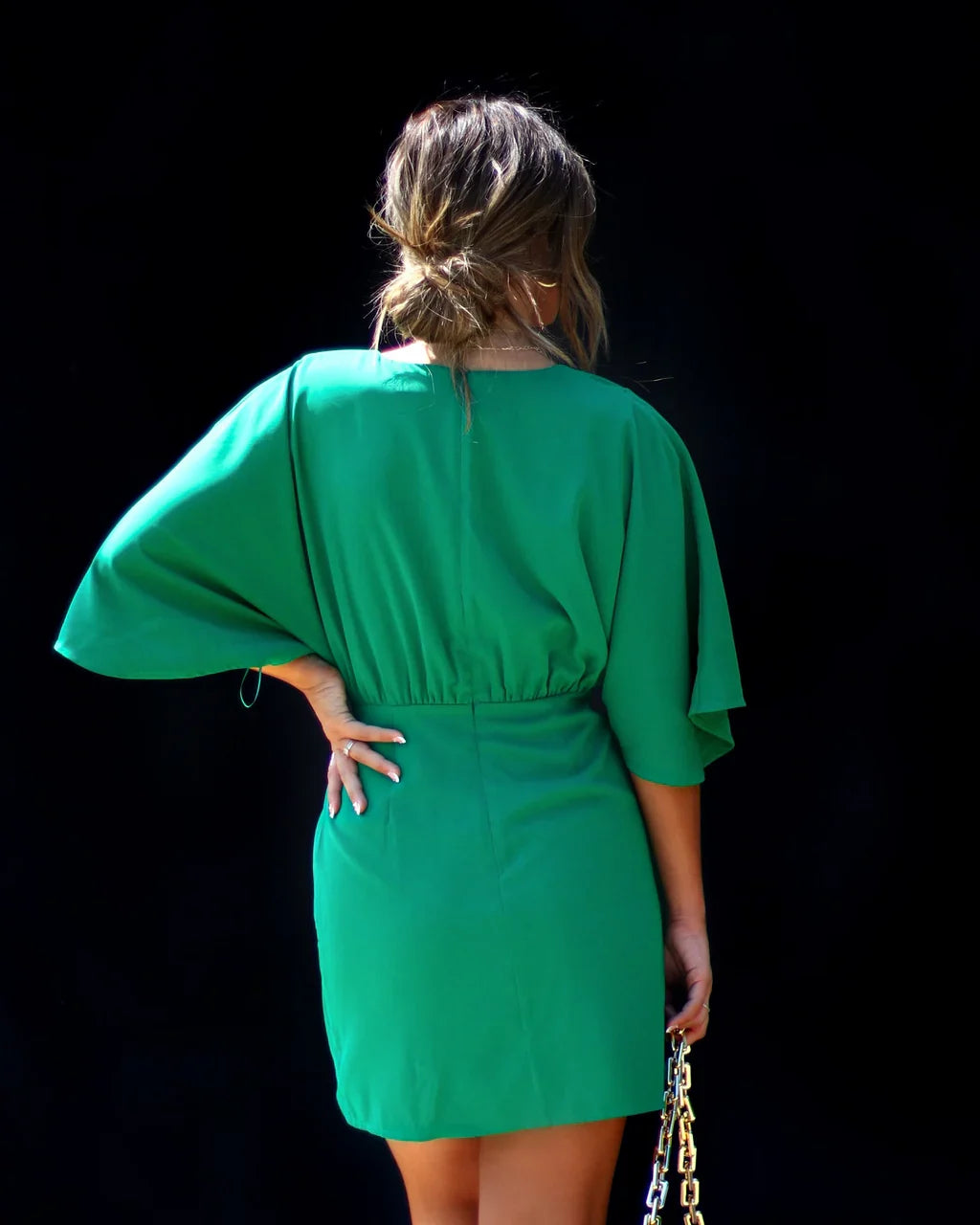 Porticia V Neck Mini Dress
