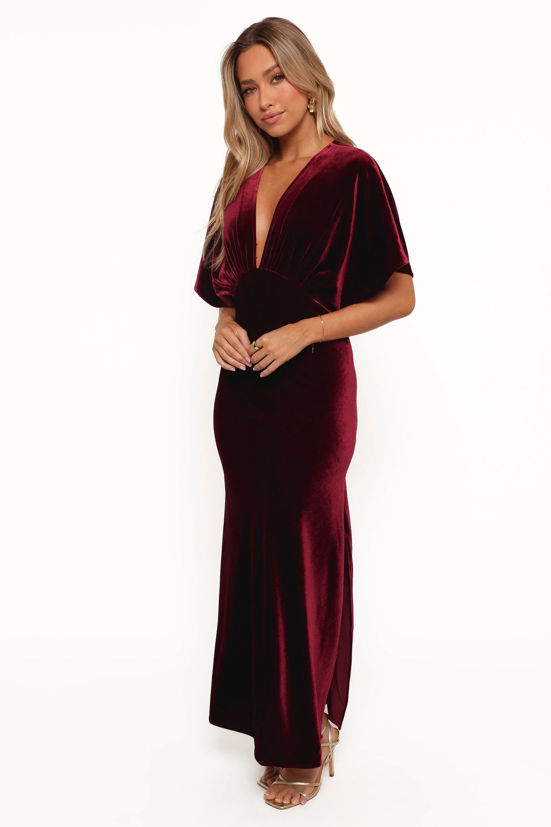 Ricki Velvet Maxi Dress Wine