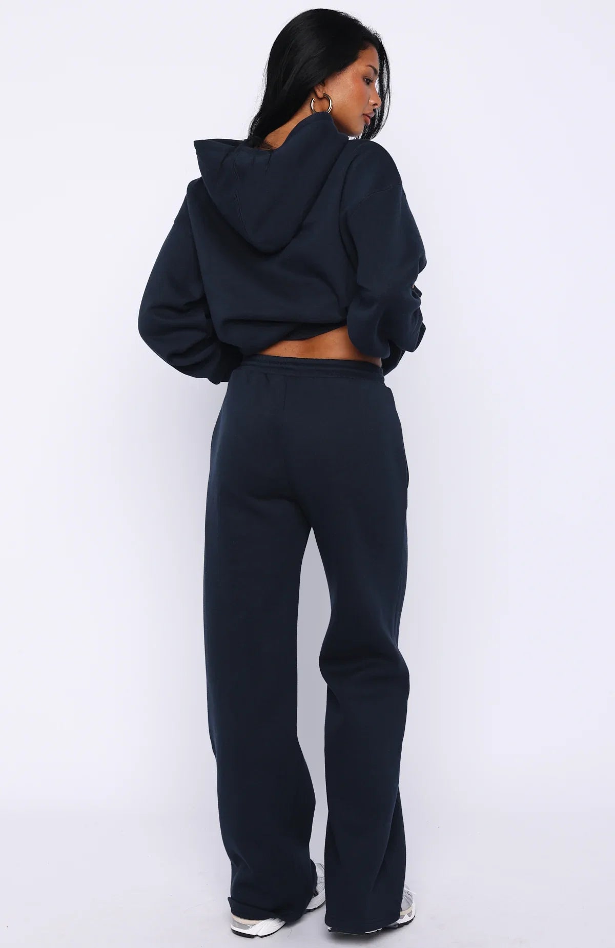 Starting Fresh Wide Leg Sweatpants Navy